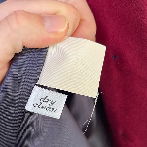 Miss Pendleton Navy Blue and Red Wool Blazer size 10 - Picture 3 of 4